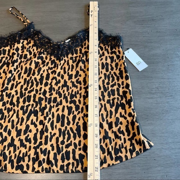 BP Leopard Cami Top Black Lace Trim Sleeveless Casual Cute Size XSn‎ - Picture 8 of 9